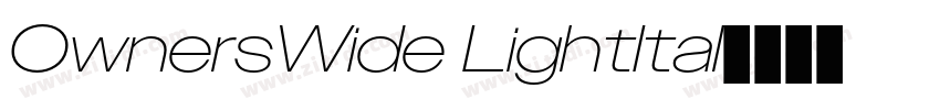 OwnersWide LightItal字体转换